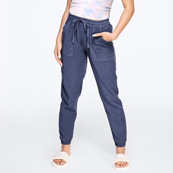 NWOT! VICTORIA’S SECRET PINK Vintage Blue Soft Easy Lyocell Jogger Pant XSmall - Picture 1 of 11